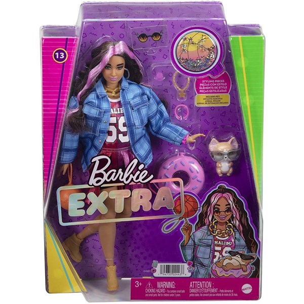 Barbie Extra Ekose Ceketli Bebek HDJ46-Oyuncak Bebekler