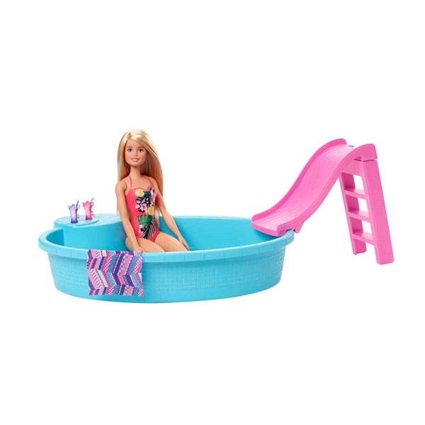 Barbie ve Eğlenceli Havuzu GHL91-Kız Oyun Setleri