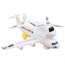 Air Plane Pilli Işıklı Sesli Çarp-Dön Uçak ve Helikopter-Oyuncak Robotlar