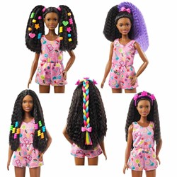 Barbie Brooklyn Eğlenceli Saçlar Oyun Seti HHM39-Kız Oyun Setleri