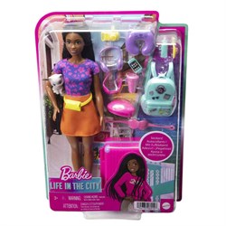 Barbie Brooklyn Seyahatte Bebeği Ve Aksesuarları HGX55-Kız Oyun Setleri