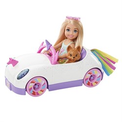 Barbie Chelsea Bebek ve Arabası GXT41-Kız Oyun Setleri