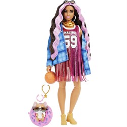 Barbie Extra Ekose Ceketli Bebek HDJ46-Oyuncak Bebekler