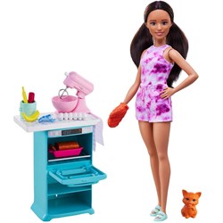 Barbie İle Mutfak Maceraları Oyun Seti HCD44-Kız Oyun Setleri