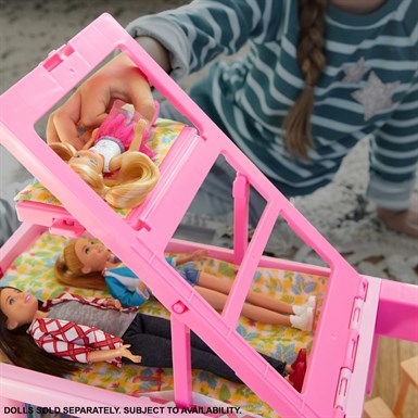 Barbie'nin Üçü Bir Arada Rüya Karavanı GHL93-Kız Oyun Setleri