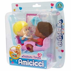 Cicciobello Amicci İkili Bebek Arabası CC019000-Kız Oyun Setleri