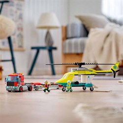 City Kurtarma Helikopteri Nakliyesi Figürlü Oyun Seti 215 Parça 5+ 60343-Lego Oyuncak