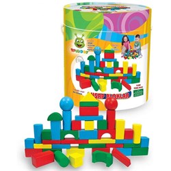 Woodoy 80 Parça Büyük Kovalı Bloklar KR014-Lego Oyuncak