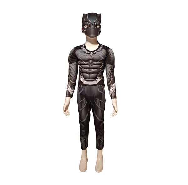 Trio Black Panther Kaslı 4-6 Yaş Erkek Çocuk Kostümü-İnteraktif Oyuncaklar